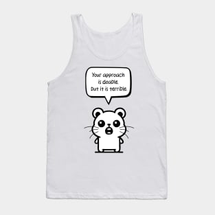 Sarcastic Standing Hamster: A Clever Critique Tank Top